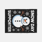 Couverture Polaire Snow Day Suprter Snow Snowflake Snowman Winter Tea (Devant (Horizontal))