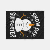 Couverture Polaire Snow Day Suprter Snowflake Funny Teacher Christmas (Devant (Horizontal))