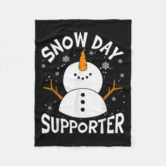 Couverture Polaire Snow Day Suprter Snowflake Funny Teacher Christmas (Devant)