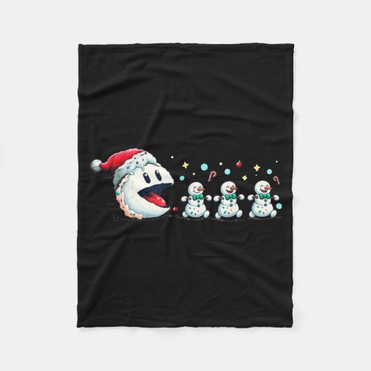 Couverture Polaire Snow Man Xmas Tee Snowman Gamer  (Devant)
