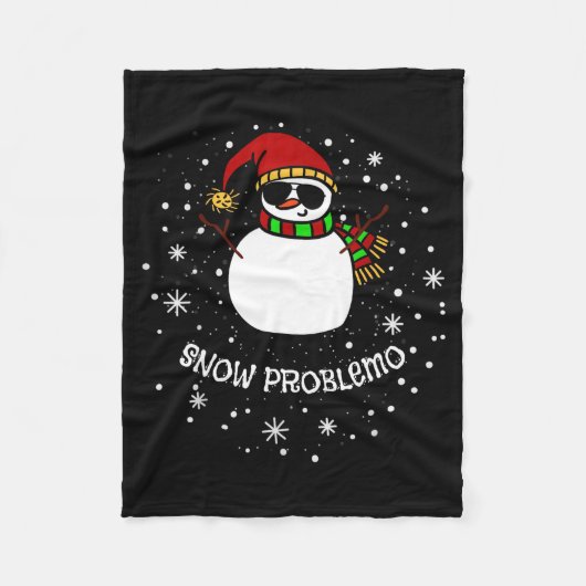 Couverture Polaire Snow Problemo Funny Christmas Snowman  (Devant)