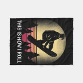 Couverture Polaire Snowboard C'Est Comme Ça Que Je Roule Snowboard Si (Devant (Horizontal))