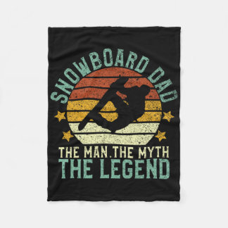 Couverture Polaire Snowboard Papa L'Homme Le Mythe La Légende Snowboa