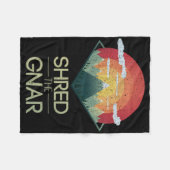 Couverture Polaire Snowboard Shred The Gnar Ski Winter Mountain Cadea (Devant (Horizontal))