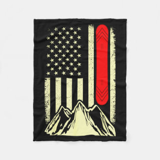 Couverture Polaire Snowboard ski drapeau américain