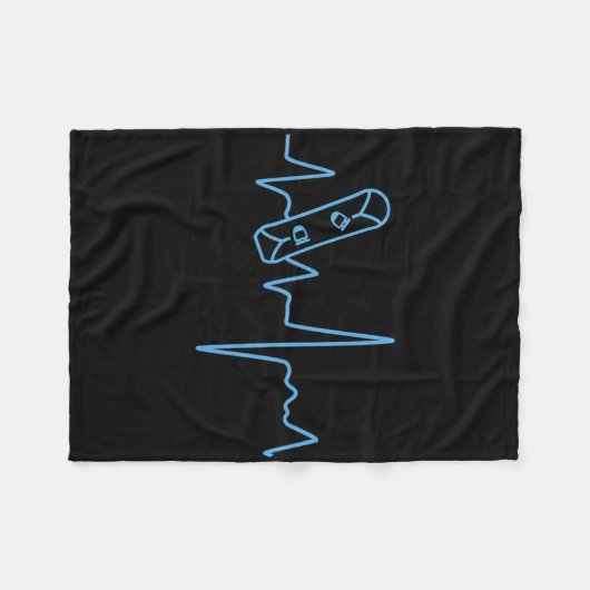 Couverture Polaire Snowboard Snowboard Heartbeat Hiver Ski Spor (Devant (Horizontal))