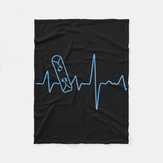 Couverture Polaire Snowboard Snowboard Heartbeat Hiver Ski Spor (Devant)