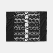 Couverture Polaire Snowboard - Super Snowboardeur cadeau hiver (Devant (Horizontal))