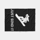 Couverture Polaire Snowboard T Shirt Snowboard Pour Hommes Femmes Enf (Devant (Horizontal))