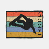 Couverture Polaire Snowboard vintage (Devant (Horizontal))