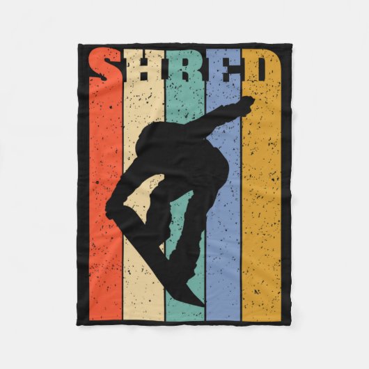 Couverture Polaire Snowboard vintage (Devant)