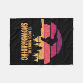 Couverture Polaire Snowboarder Je Préférerais Plutôt Être Snowboard (Devant (Horizontal))