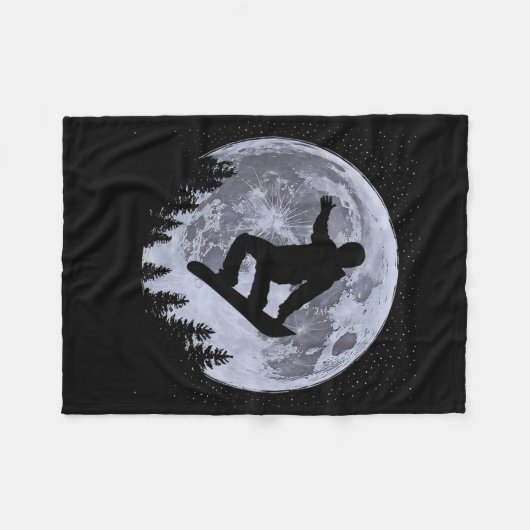 Couverture Polaire Snowboarder Moon Snowboard Freestyle Pro Snowbo (Devant (Horizontal))