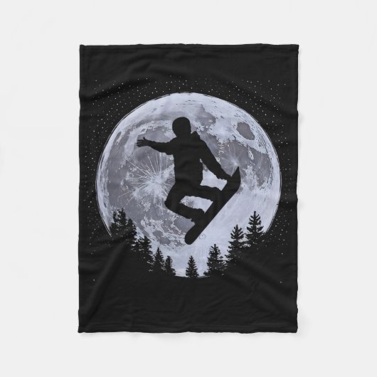 Couverture Polaire Snowboarder Moon Snowboard Freestyle Pro Snowbo (Devant)
