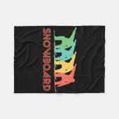 Couverture Polaire Snowboarder Retro Pop Art Snowboard Graphique (Devant (Horizontal))