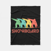 Couverture Polaire Snowboarder Retro Pop Art Snowboard Graphique (Devant)