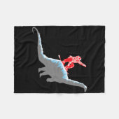 Couverture Polaire Snowboarder Snowboarding Mountain Snowboard Dinosa (Devant (Horizontal))