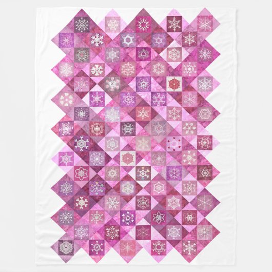 Couverture Polaire Snowcatcher Heartflakes Patchwork (Devant)