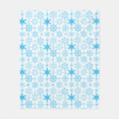 Couverture Polaire Snowflake bleu motif (Devant)