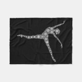 Couverture Polaire Snowflake Dancer Merry Christmas - Ballet Dance Ba (Devant (Horizontal))