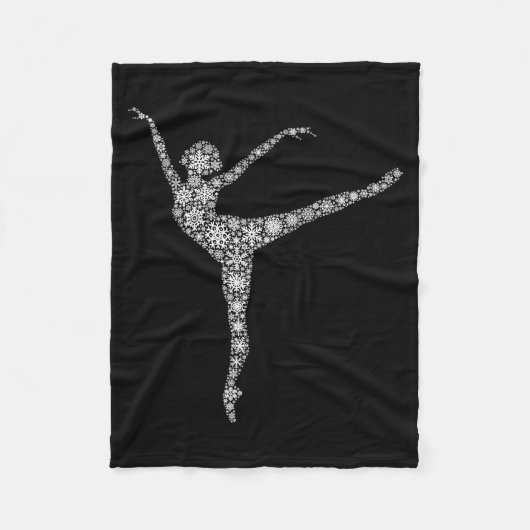 Couverture Polaire Snowflake Dancer Merry Christmas - Ballet Dance Ba (Devant)