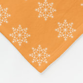 Couverture Polaire Snowflake Motif de vacances Deep Saffron Noël (Coin)