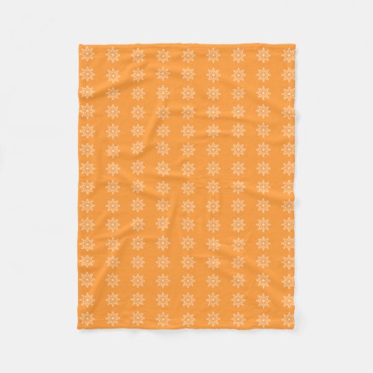 Couverture Polaire Snowflake Motif de vacances Deep Saffron Noël (Devant)