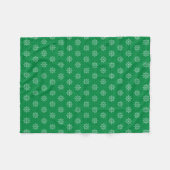 Couverture Polaire Snowflake Motif de vacances Noël Vert (Devant (Horizontal))