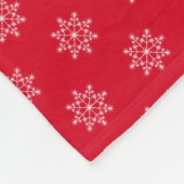 Couverture Polaire Snowflake Motif de vacances Rouge Noël (Coin)