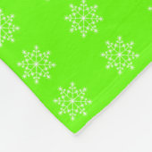 Couverture Polaire Snowflake Noël Motif vert brillant vacances (Coin)