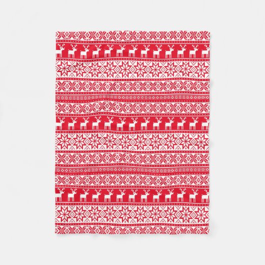 Couverture Polaire Snowflake nordique Reindeer Vilain Sweat de Noël (Devant)