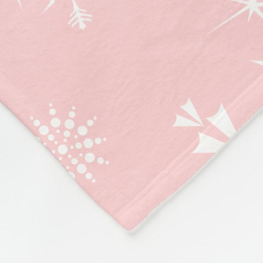 Couverture Polaire Snowflakes Blanche-Toison (Coin)