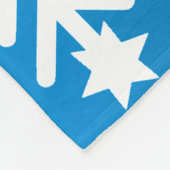 Couverture Polaire Snowflakes bleu personnalisé Nom de l'entraîneur (Coin)