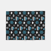 Couverture Polaire Snowflakes et Curling Rocks Blanket (Devant (Horizontal))