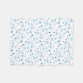 Couverture Polaire Snowflakes Fleece Blanche (Devant (Horizontal))
