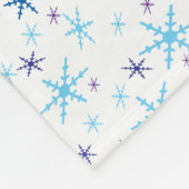 Couverture Polaire Snowflakes Fleece Blanche (Coin)