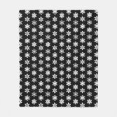 Couverture Polaire Snowflakes Ikat - Noir et blanc (Devant)