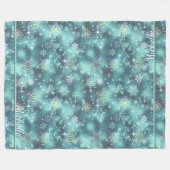 Couverture Polaire Snowflakes le plus beau Motif ID Turquoise846 (Devant (Horizontal))