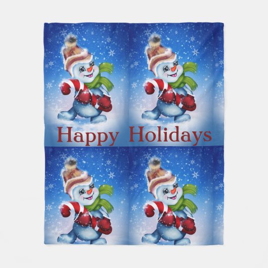 Couverture Polaire Snowman (Devant)
