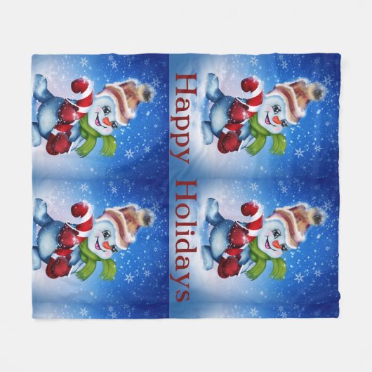Couverture Polaire Snowman (Devant (Horizontal))