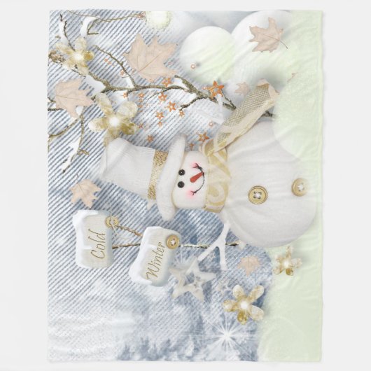 Couverture Polaire Snowman (Devant)