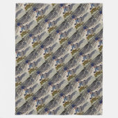 Couverture Polaire Snowman avec casquette bleu, gants et écharpe (Devant)