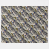 Couverture Polaire Snowman avec casquette bleu, gants et écharpe (Devant (Horizontal))