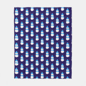 Couverture Polaire Snowman bleu dans Flurry (Devant)