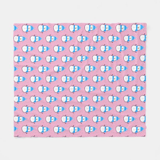 Couverture Polaire Snowman bleu dans Flurry (Devant (Horizontal))