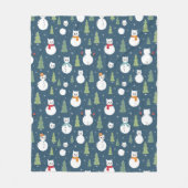 Couverture Polaire Snowman Cats Motif de vacances (Devant)
