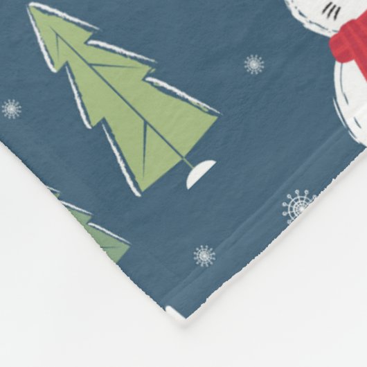 Couverture Polaire Snowman Cats Motif de vacances (Coin)