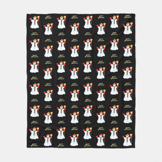 Couverture Polaire Snowman Christmas (Devant)