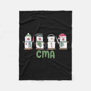Couverture Polaire Snowman Cma Nurse Noël Certifié Médicale Ista