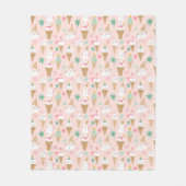 Couverture Polaire Snowman Crème glacée cônes Noël Motif (Devant)